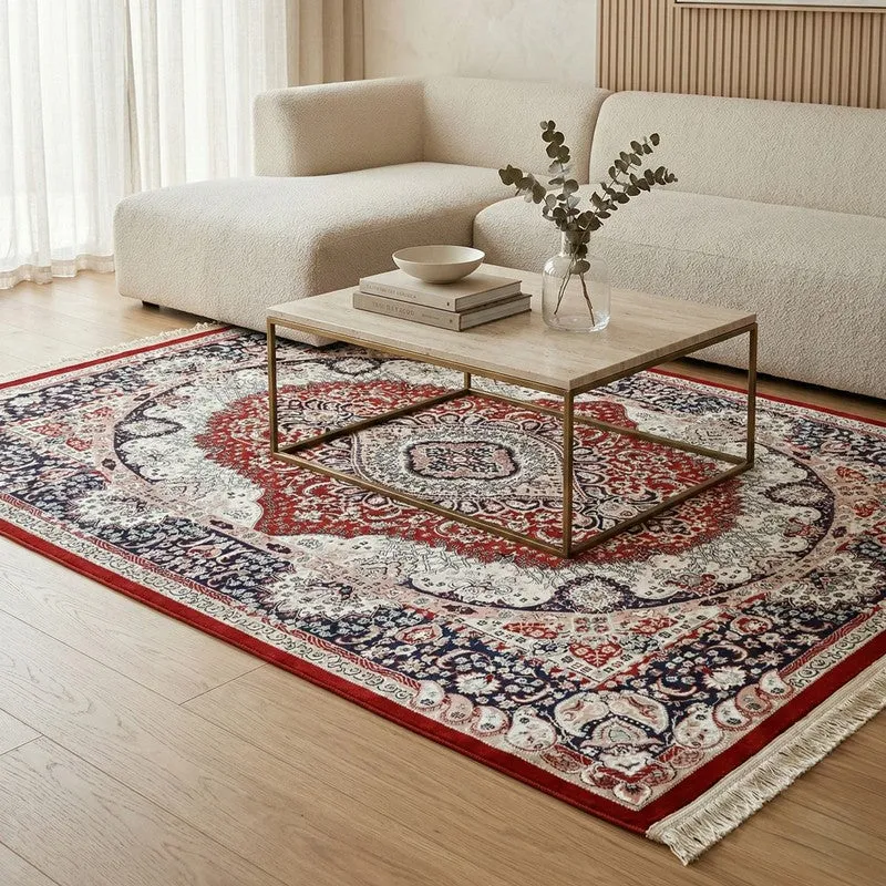 Noorza Art Silk Carpet - Red media 3