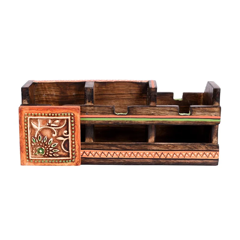 Miya Handcrafted Wooden Desk Organiser media 4