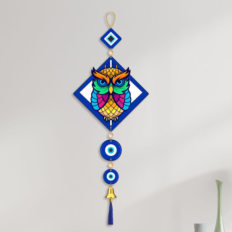Owl Nazar Polyester & MDF Wall Hanging media 4