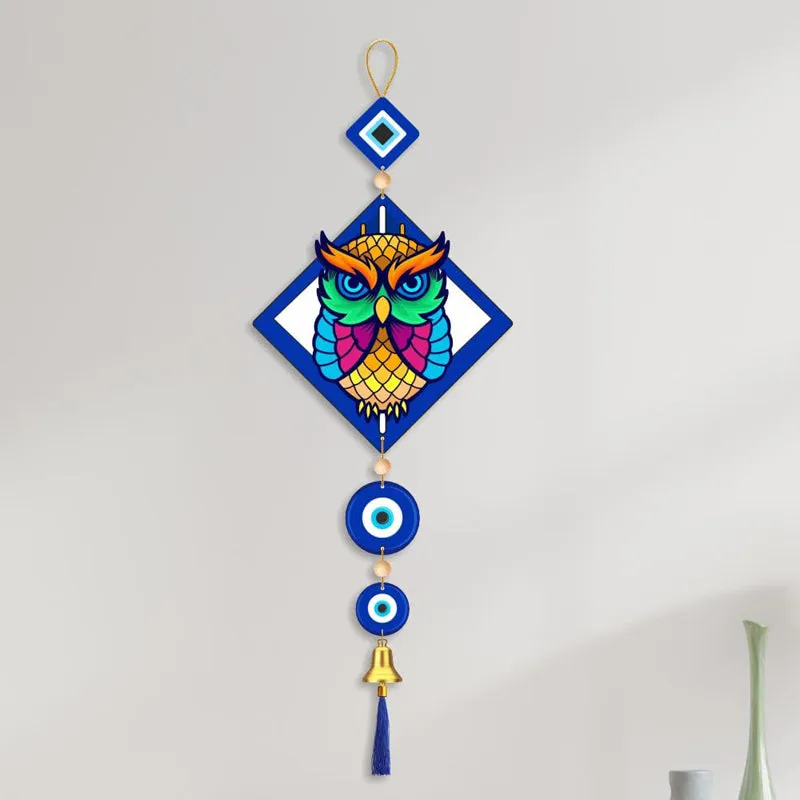 Owl Nazar Polyester & MDF Wall Hanging media 4