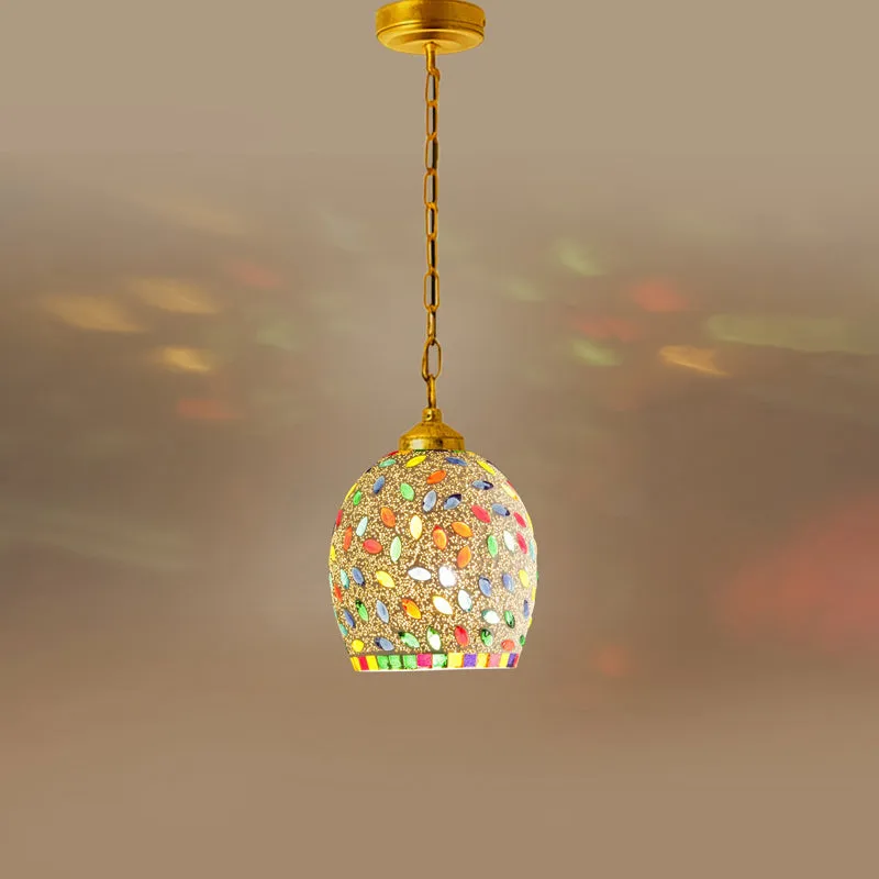 Mosaic Glitter Glass Ceiling Lamp media 5