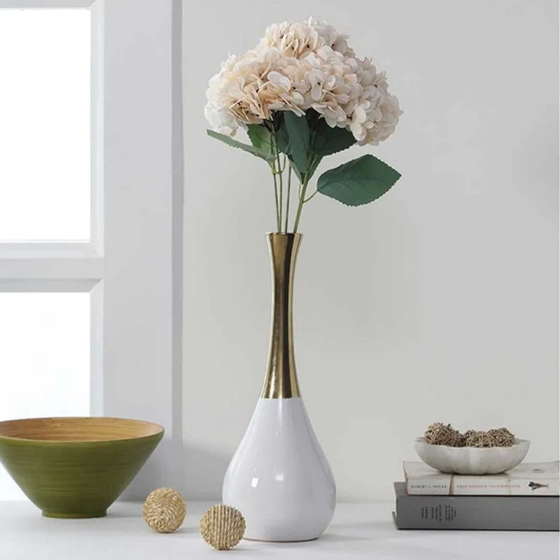 Luxury Artificial Hydrangea Flower Bunch - Peach media 1