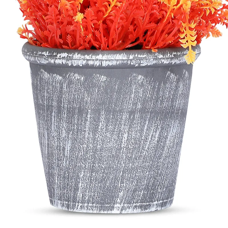 Abrela Artificial Plant With Black Plastic Pot - Set Of Two media 4