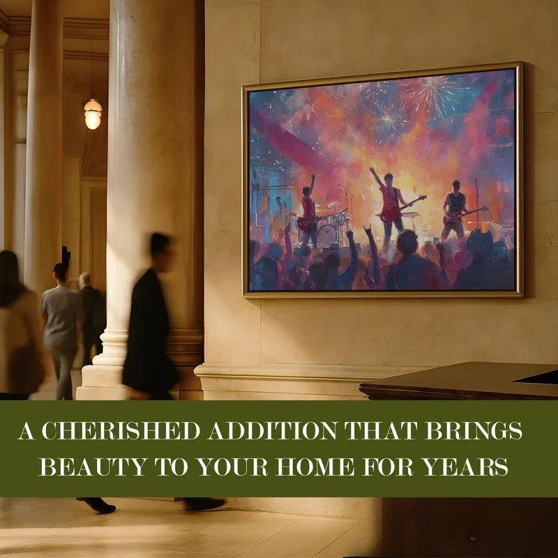 Electric Night Canvas Wall Painting With Frame media 7