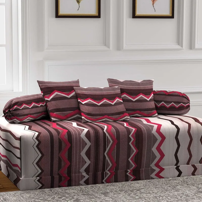 Symetix Printed Diwan Set - Six Piece Set media 3