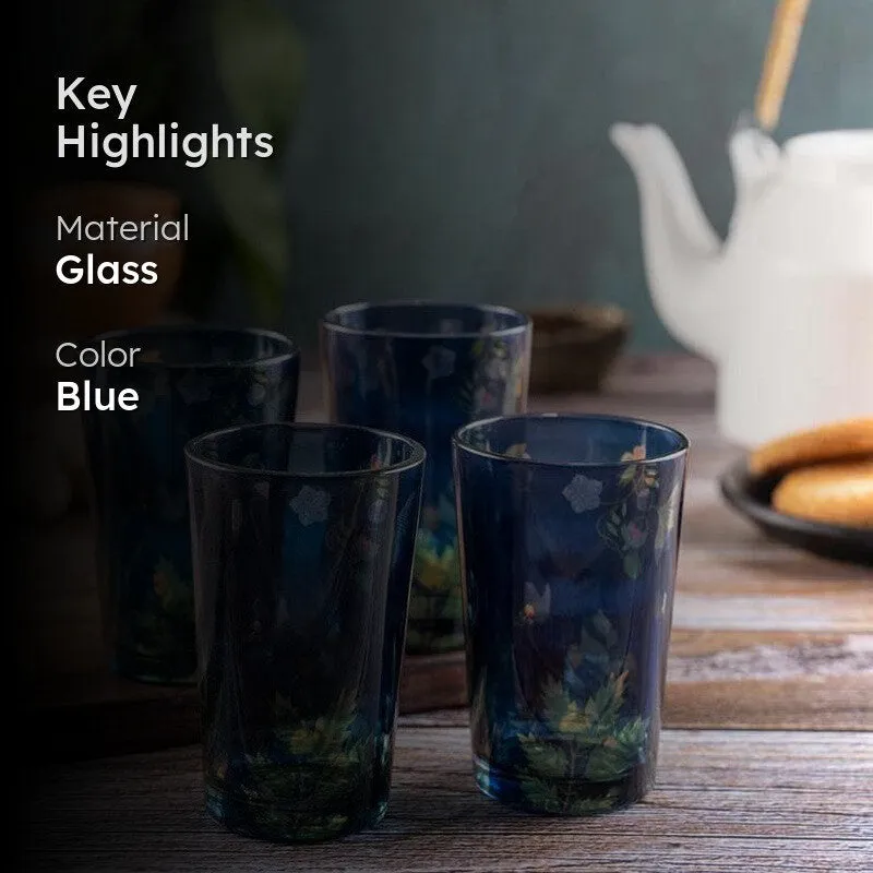 Vibrant Bliss Blue Chai Glass - Set of Four - Set Of Four media 2