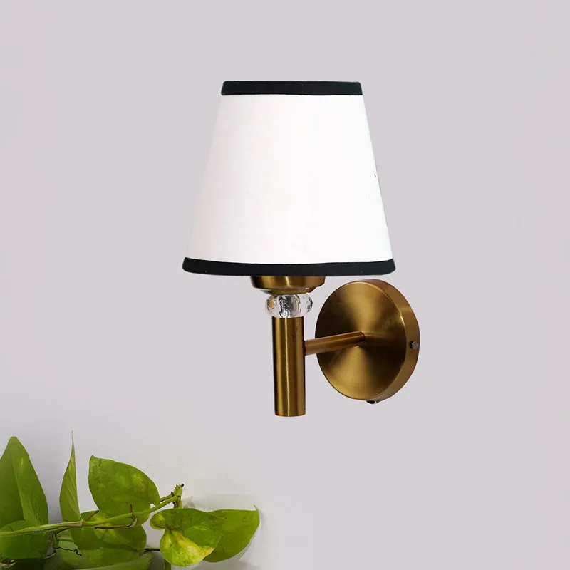 Aquilla Edge Steel & Cotton Wall Lamp - White media 3
