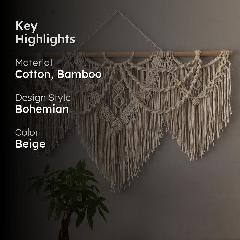 Remia Macrame Cotton Wall Accent media 2
