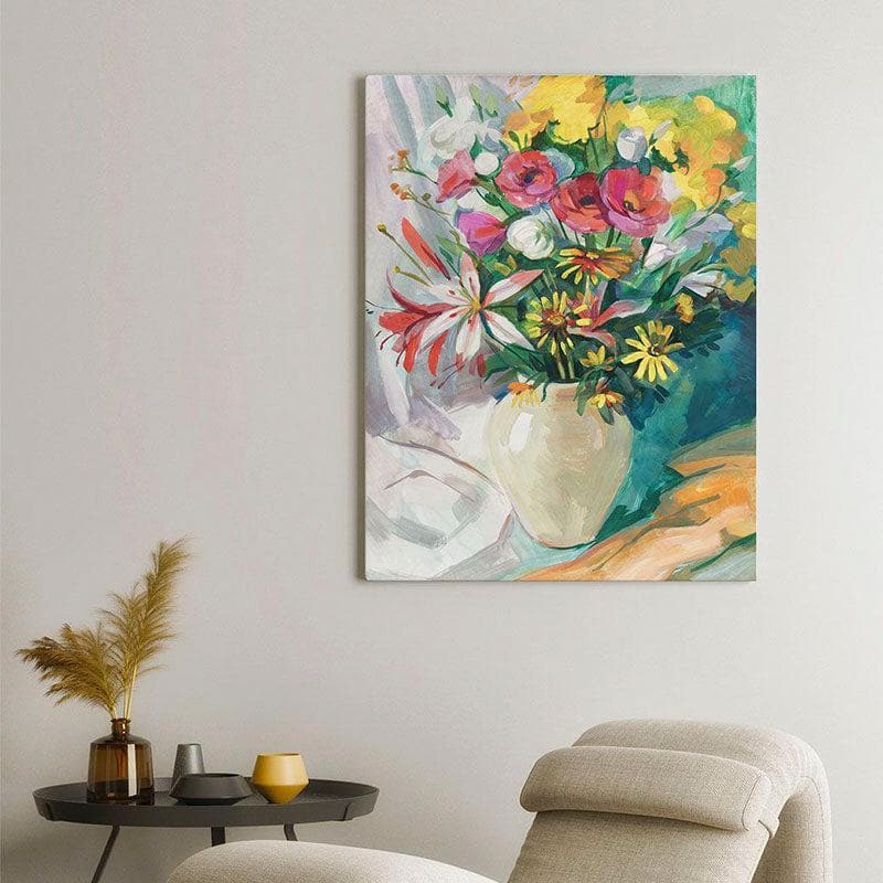 Still Life With A Bouquet Canvas Wall Painting - Gallery Wrap