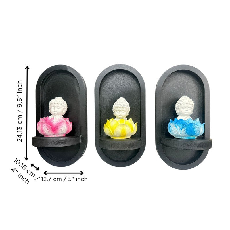 Zen Monks Resin Wall Accent - Set of Three media 5