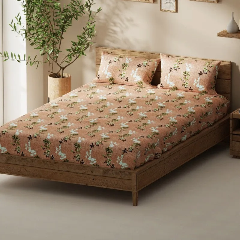 Ulrix Bedsheet (Rust) - 115 GSM media 1