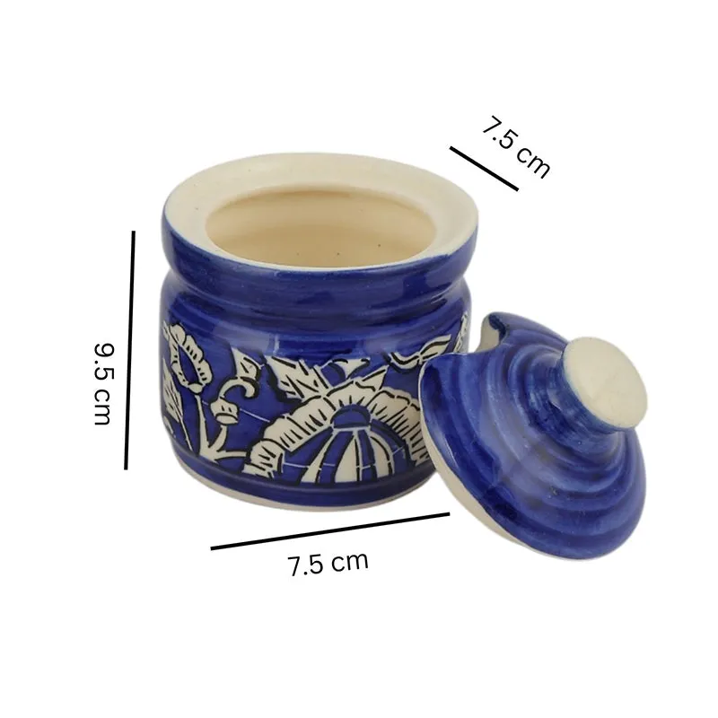Arraina Ceramic Jar (Blue/200 mL) - Four Piece Set media 6