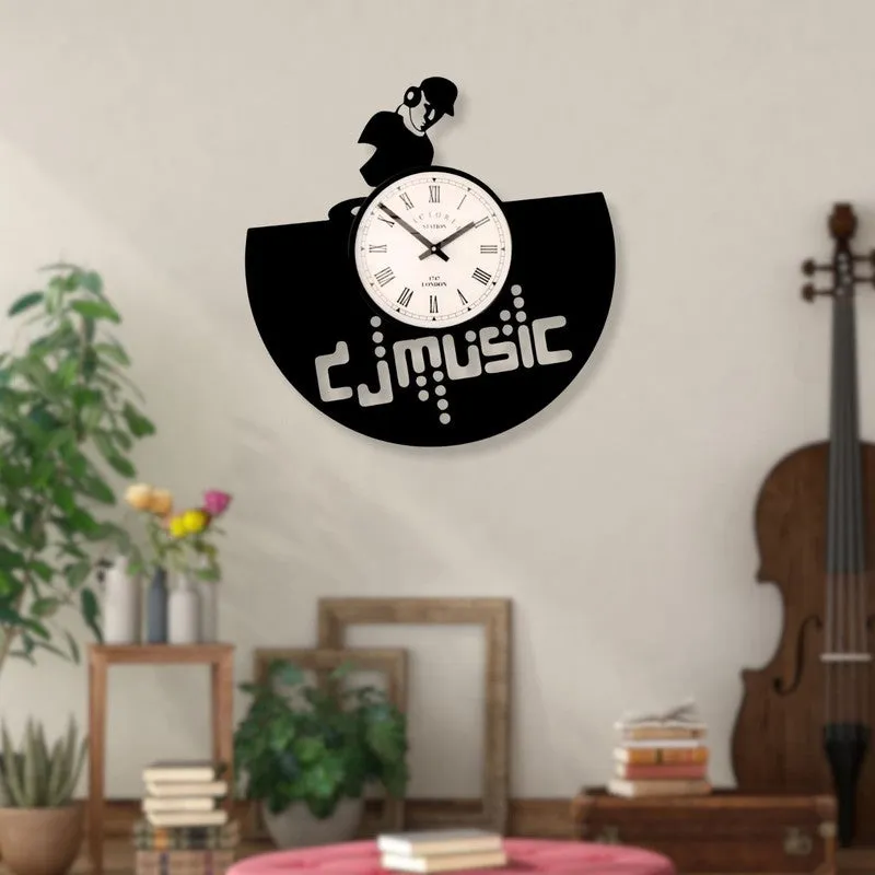 DJ Music Steel Analog Wall Clock media 3