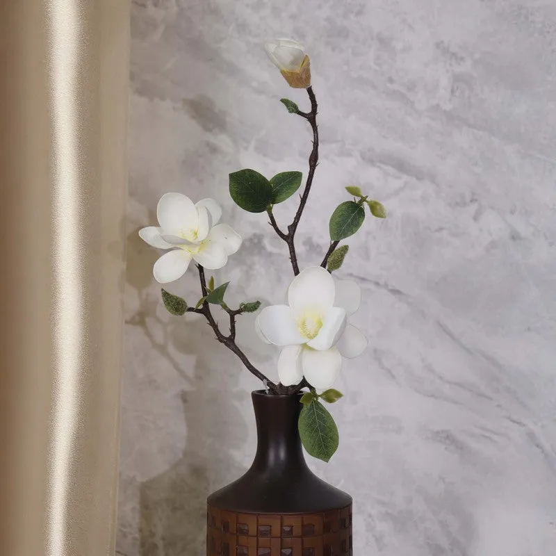 Elegant Magnolia Flower Stick For Modern Spaces - White media 4