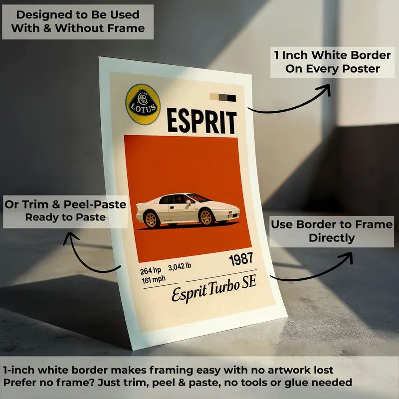 Lotus Esprit Turbo Wall Poster media 8