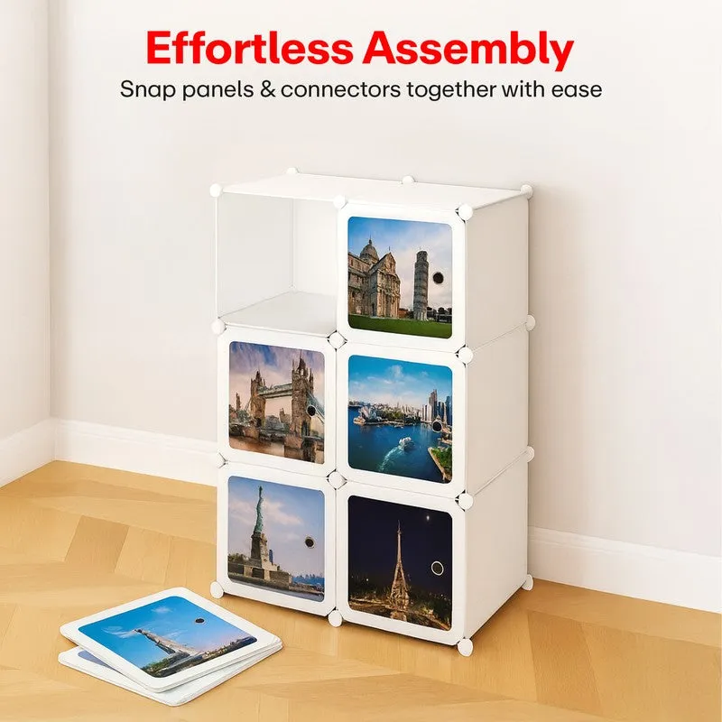 Rioware Portable Storage Wardrobe Racks - White media 6
