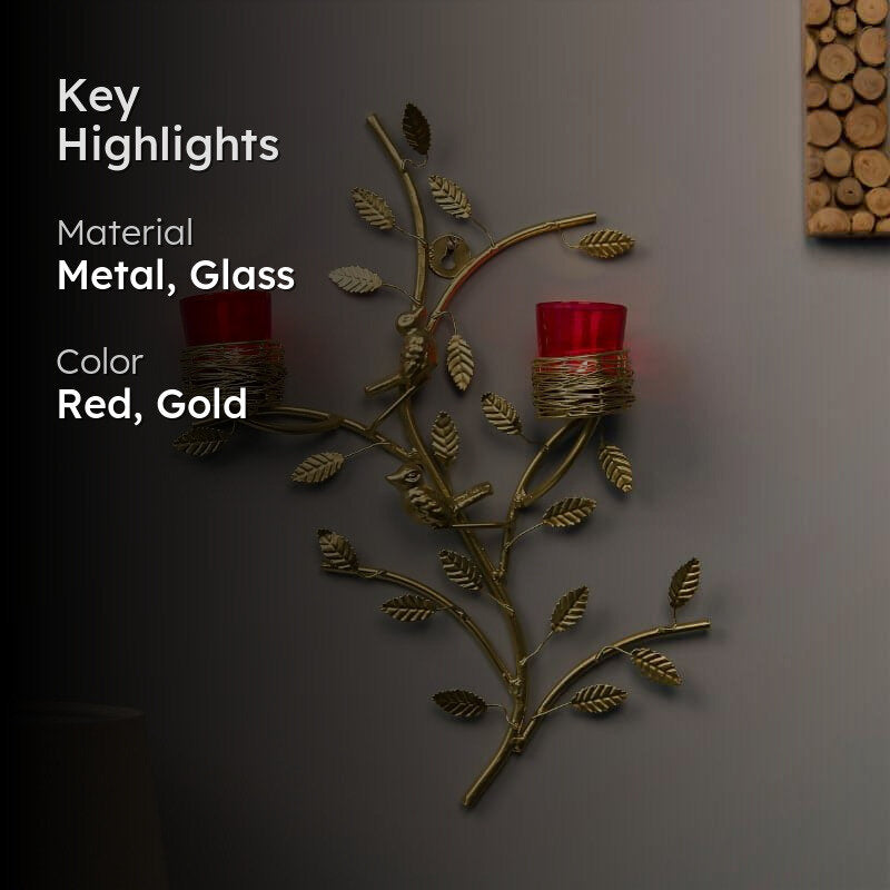 Aurum Stem Candle Holder Votive - Red media 2