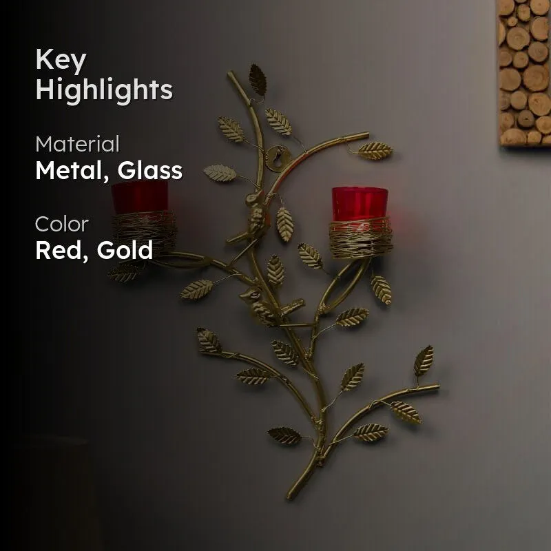Aurum Stem Candle Holder Votive - Red media 2