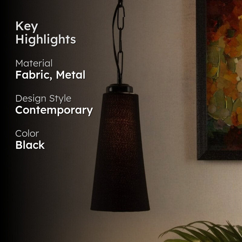 Nicia Fabric Ceiling Lamp - Black media 2