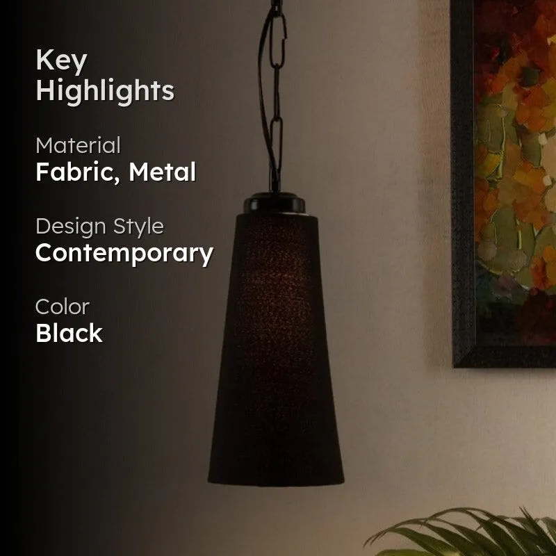 Nicia Fabric Ceiling Lamp - Black media 2