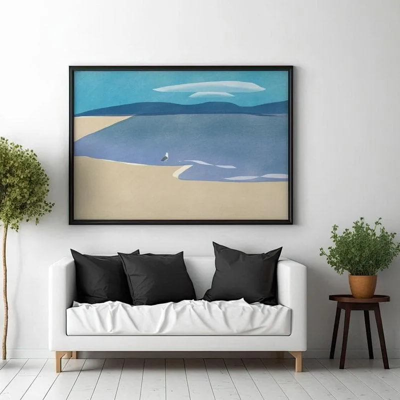 Seagull Baywatch Canvas Wall Painting - Black Frame media 3