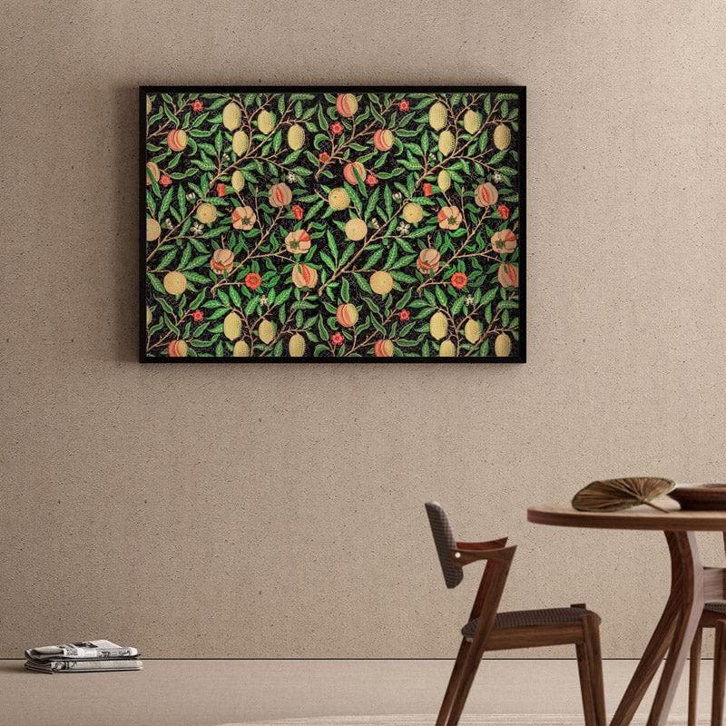 Floral Mural By William Morris - Black Frame
