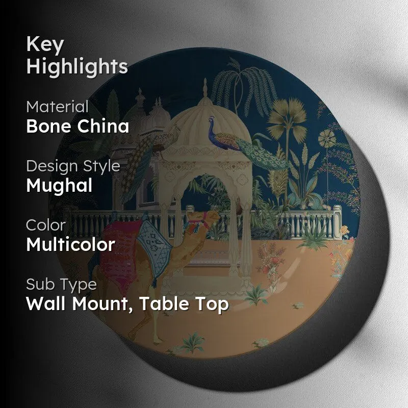 Mughal Camel Garden Wall Plate media 2