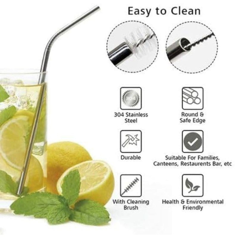 Eco (Friendly Reusable Stainless Steel Straw) - Set Of Four media 5
