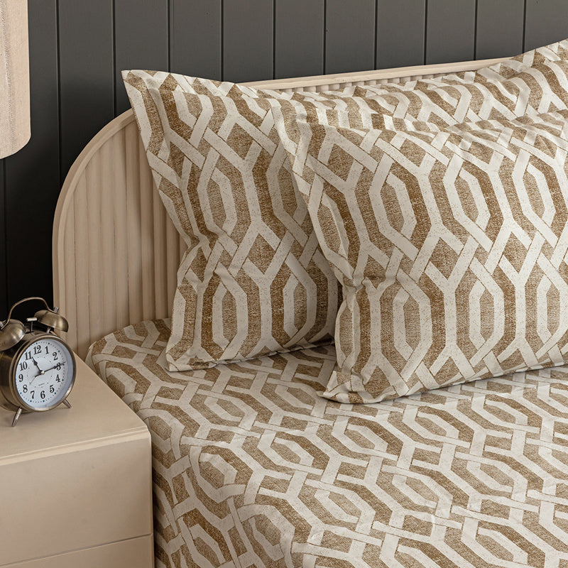 Swayam Arsh Sparkle Cotton Bedsheet - 144 TC media 8