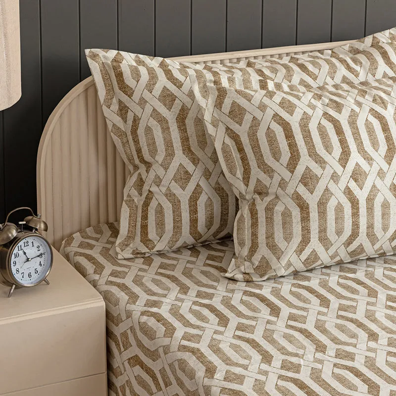 Swayam Arsh Sparkle Cotton Bedsheet - 144 TC media 8