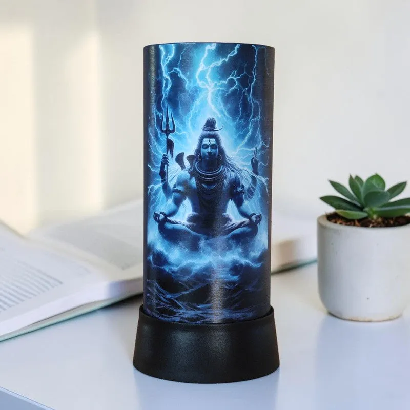 Shiv Dhyaan Handmade Table Lamp media 3