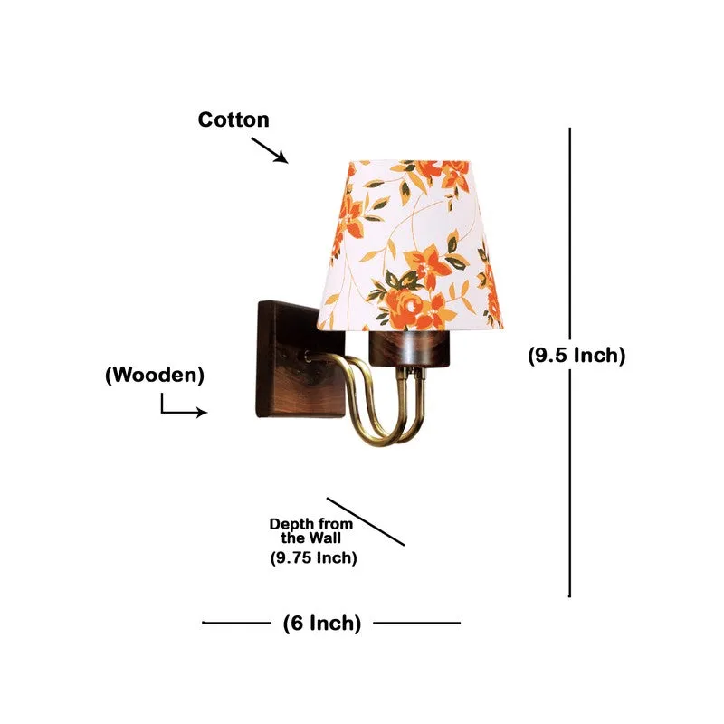 Gilded Arch Decorative Cotton Wall Lamp - Orange,White media 7
