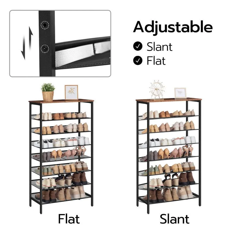 Versatile Metal Shoe Rack - Black,Brown media 9