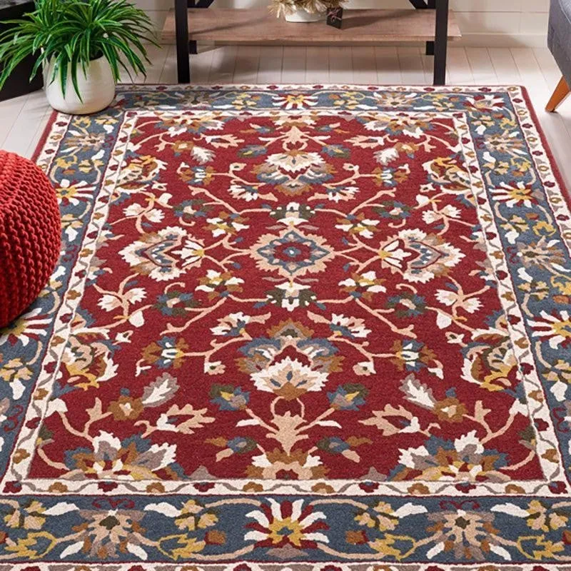 Shenlong Hand Tufted Ethnic Wool & Nylon Carpet - Red media 3