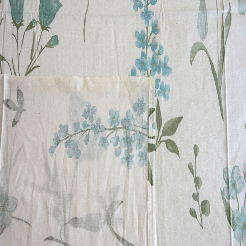 Flora Mist Cotton Bedsheets (Blue) - 400 TC media 6