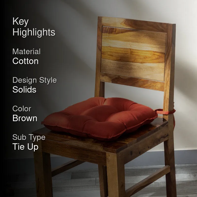 Sylvia Chair Pad (Terracotta Brown) - Set Of Two media 2