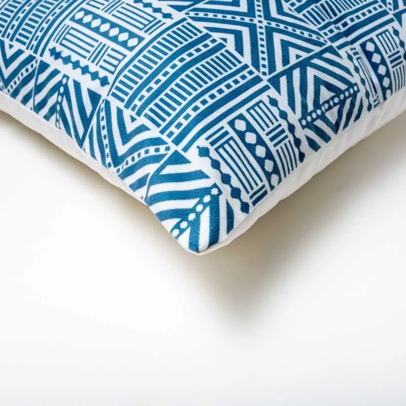Crafted In Blue Cushion Cover - 4