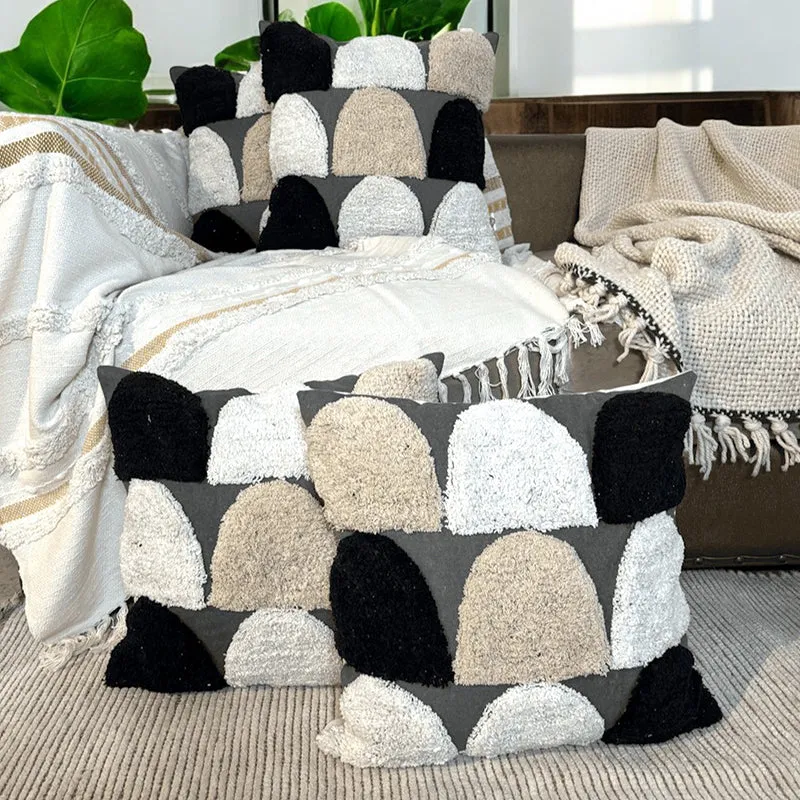 Stone Weft Tufted Cushion Cover Set - Set Of Four media 1
