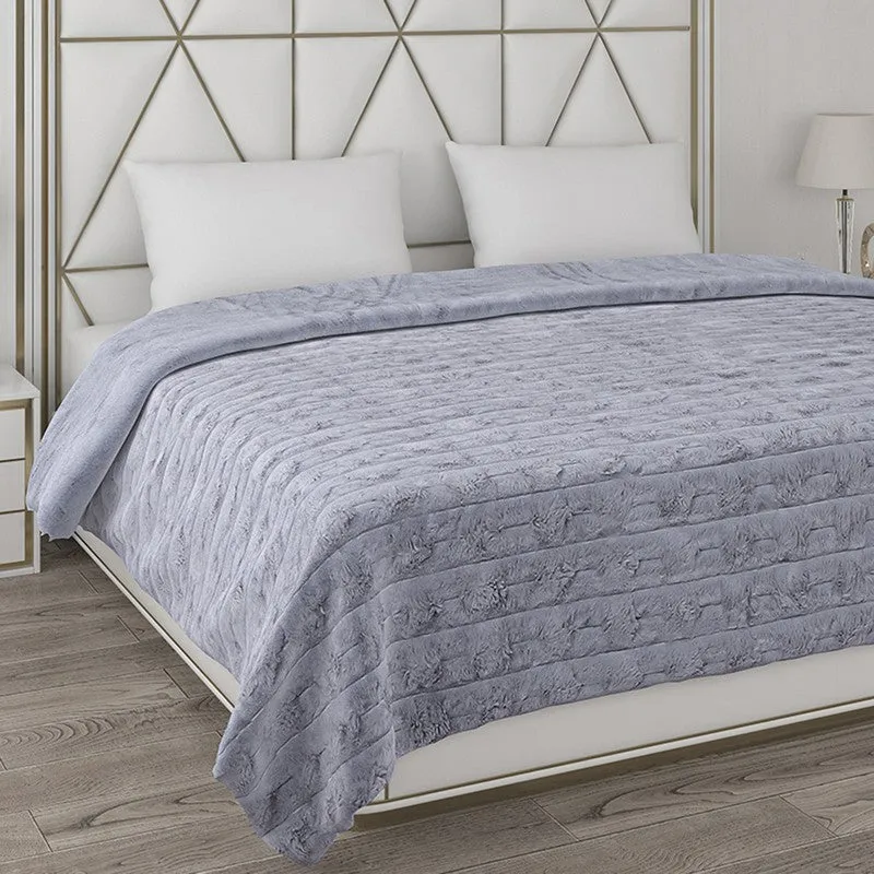 Monte Carlo Crimson Comfort Reveisible Blanket (Blue) - 850 GSM media 5