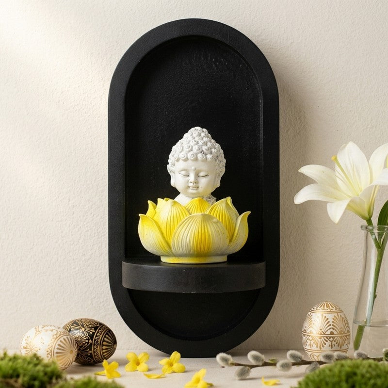 Zen Monks Resin Wall Accent - Yellow media 3