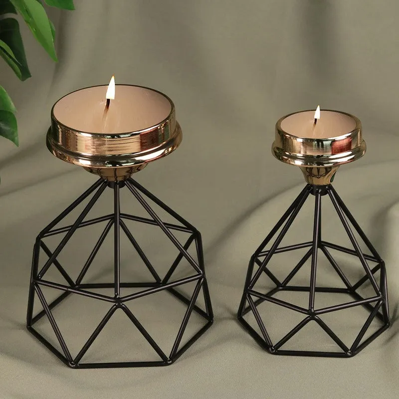GeoGlow Candle Holder - Set Of Two media 1