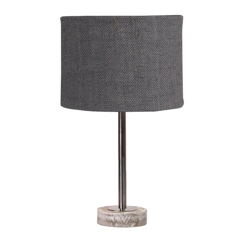 Sienna I Rodin Wooden Table Lamp - Grey,Silver,White media 4