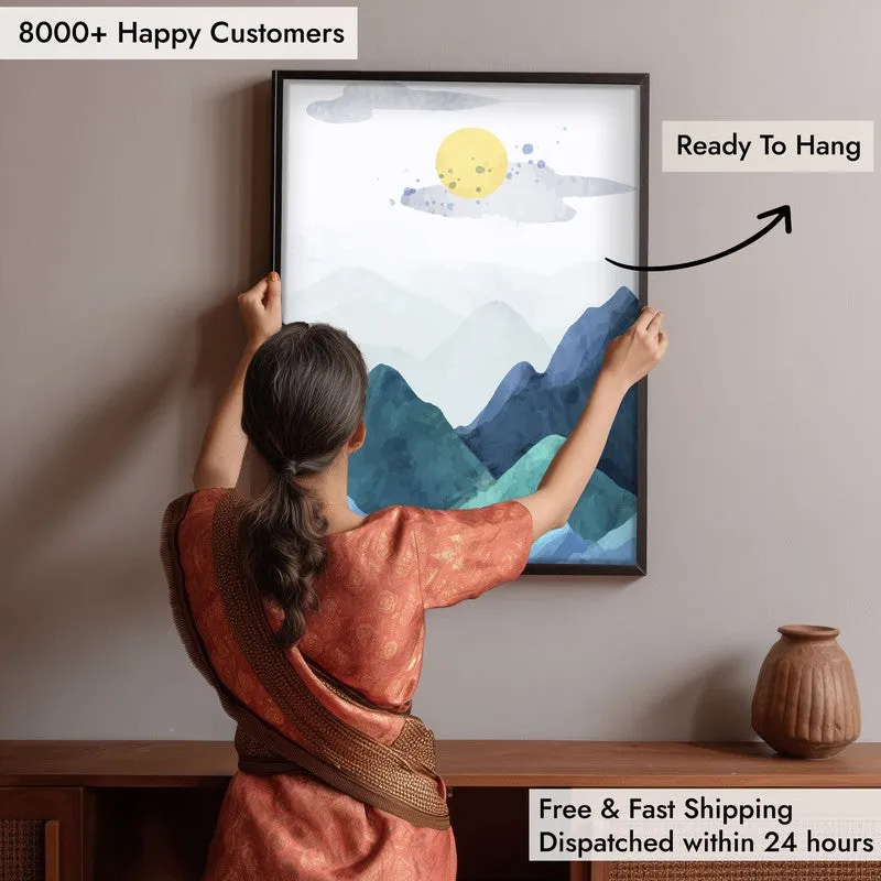 Sandy Peaks Archival Paper Wall Art With Frame media 6