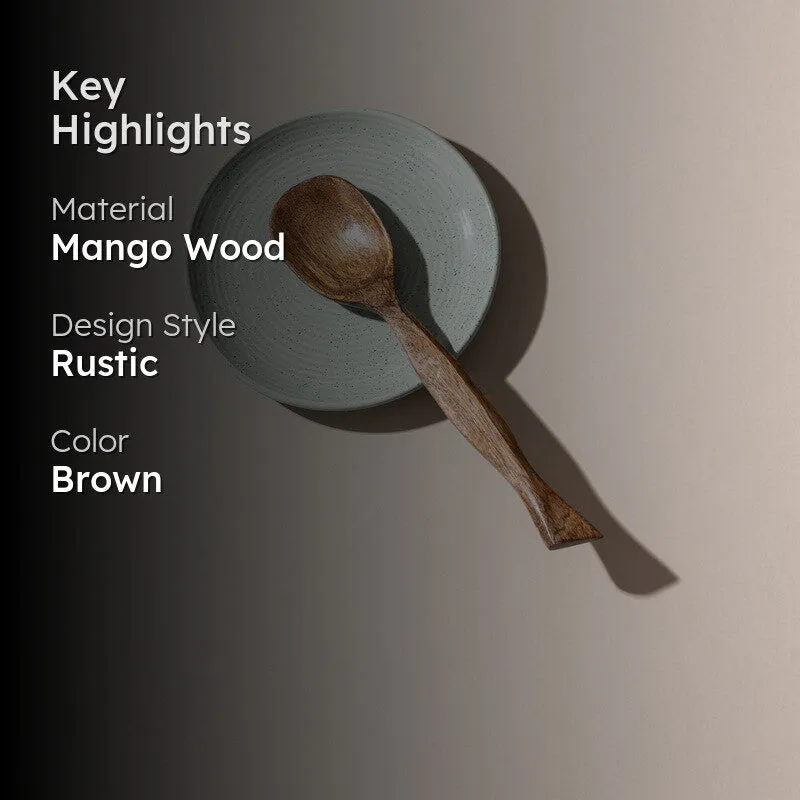 Akiro Handcrafted Mango Wood Serving Spoon media 2