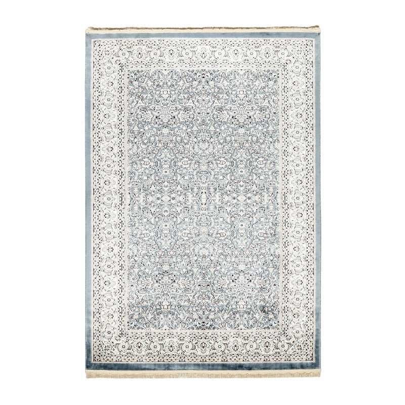 Kashira Art Silk Carpet - Light Blue