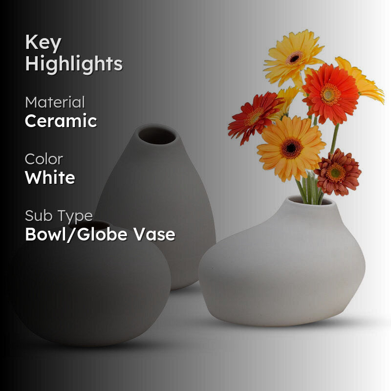 Angelic Vases (White) - Set Of Three media 2