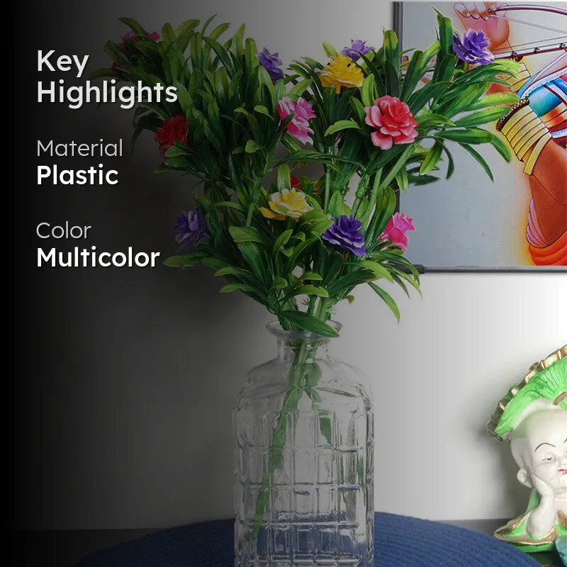 Faux Filosia Flower Bunch (Multicolor) - Set Of Two media 2