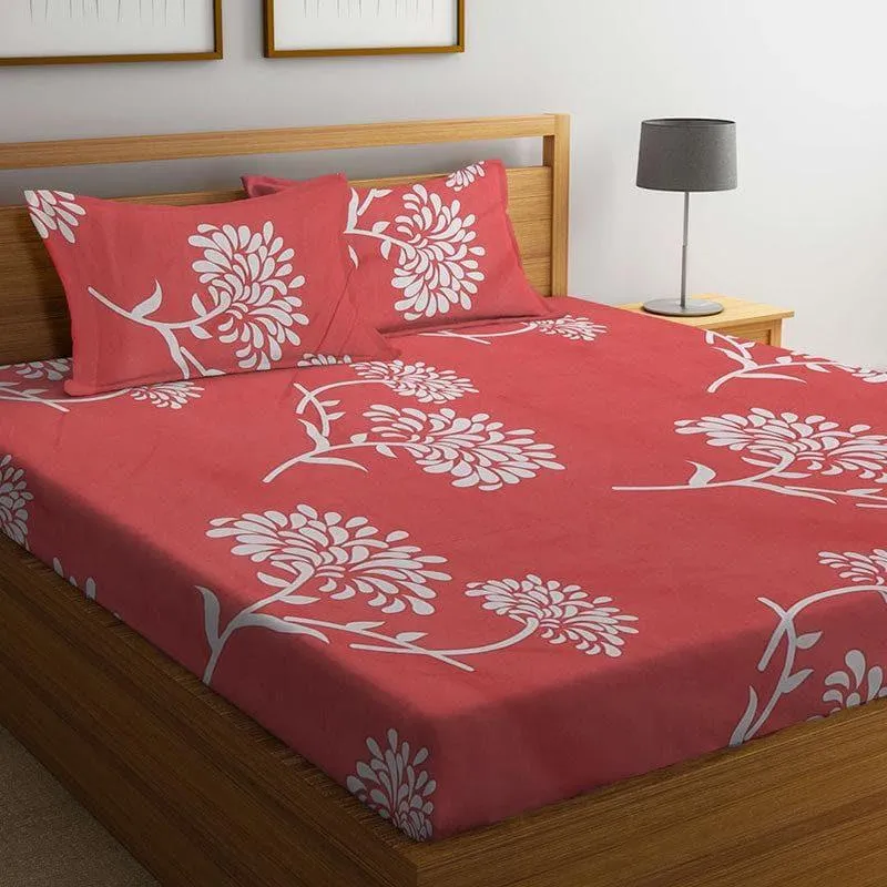 Sangria Floral Bedsheet - 150 GSM media 1