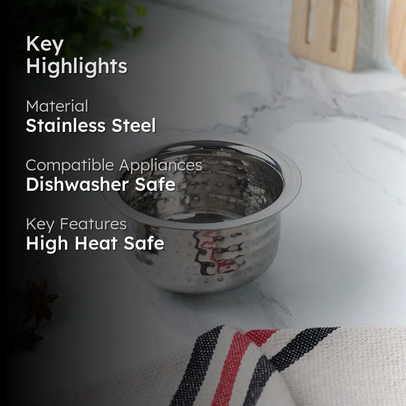 Sizzle Stainless Steel Pateela - 1100 mL / 6 Inches media 2