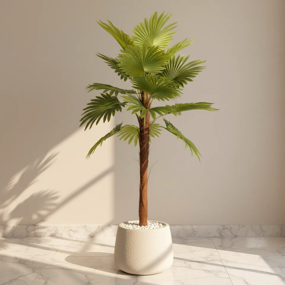 Artificial Raffix Palm Plant Without Pot - 4 Feet media 1